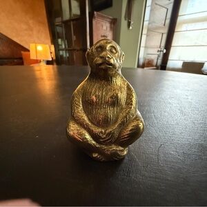 Brass Monkey Bell Figurine